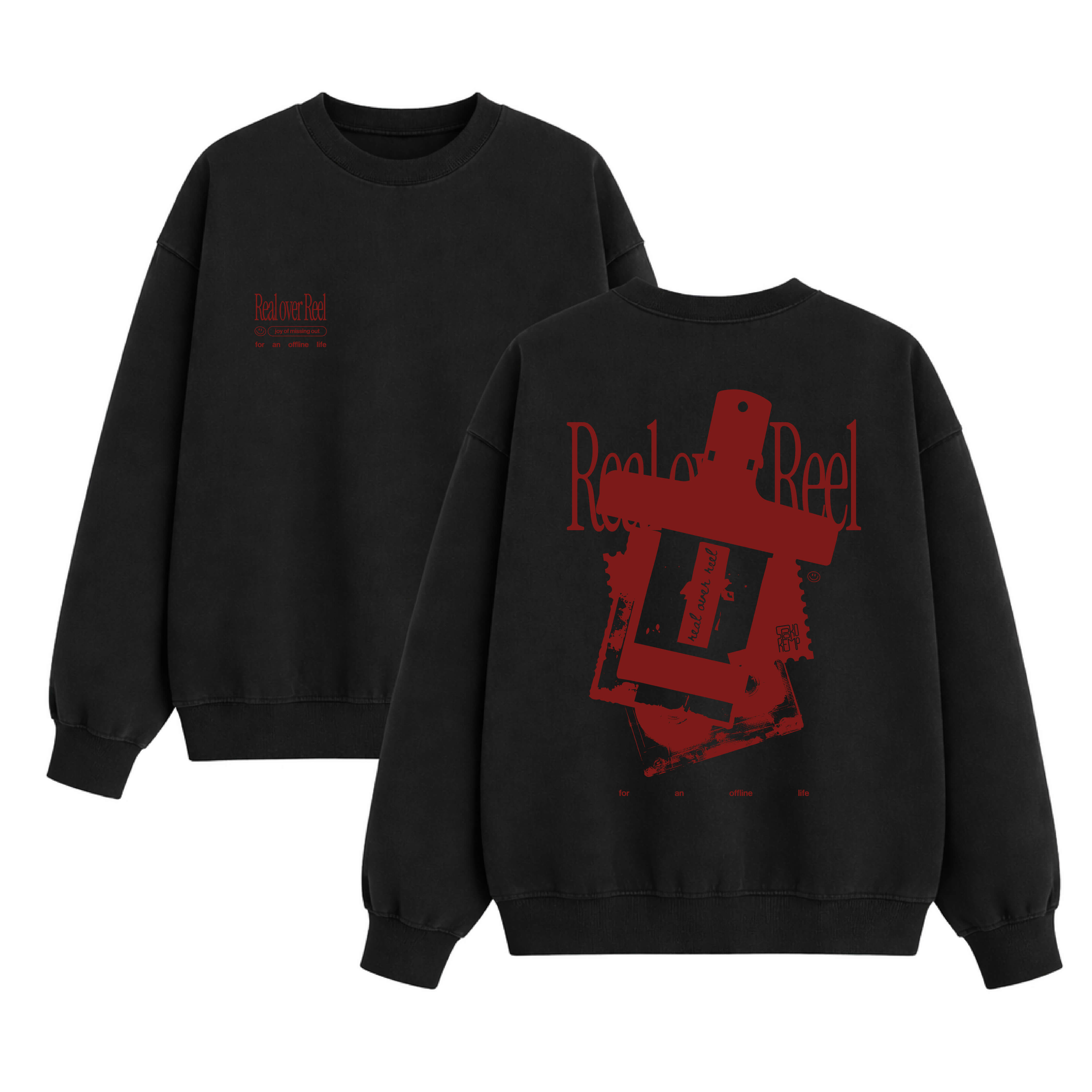 black sweatshirt bordowy-spokokemp