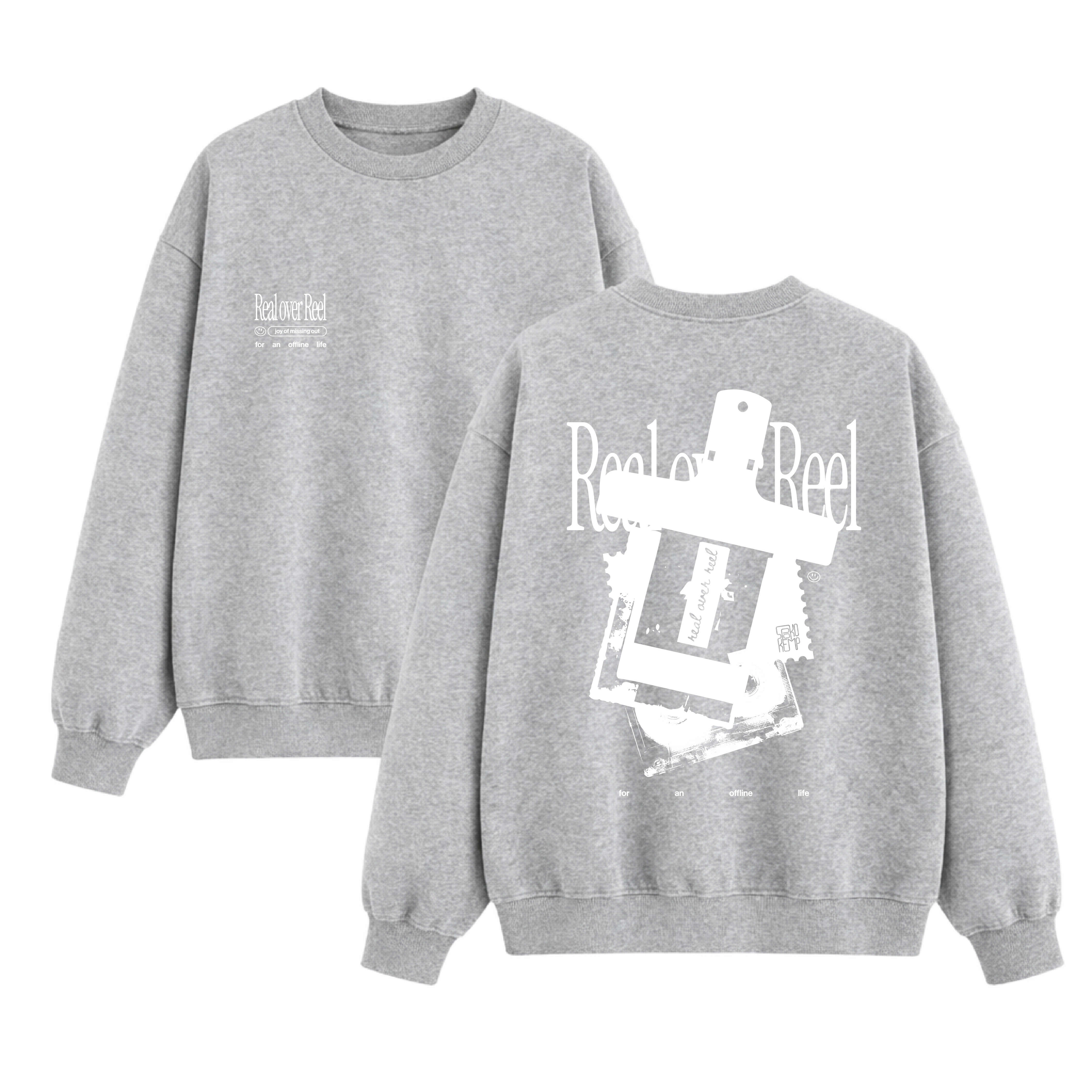 gray sweatshirt biały-spokokemp